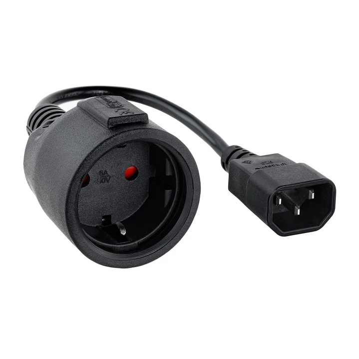Nanocable Cable Adaptador C14/M a CEE7/H, 25cm 1