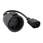 Nanocable Cable Adaptador C14/M a CEE7/H, 25cm - vignette 1