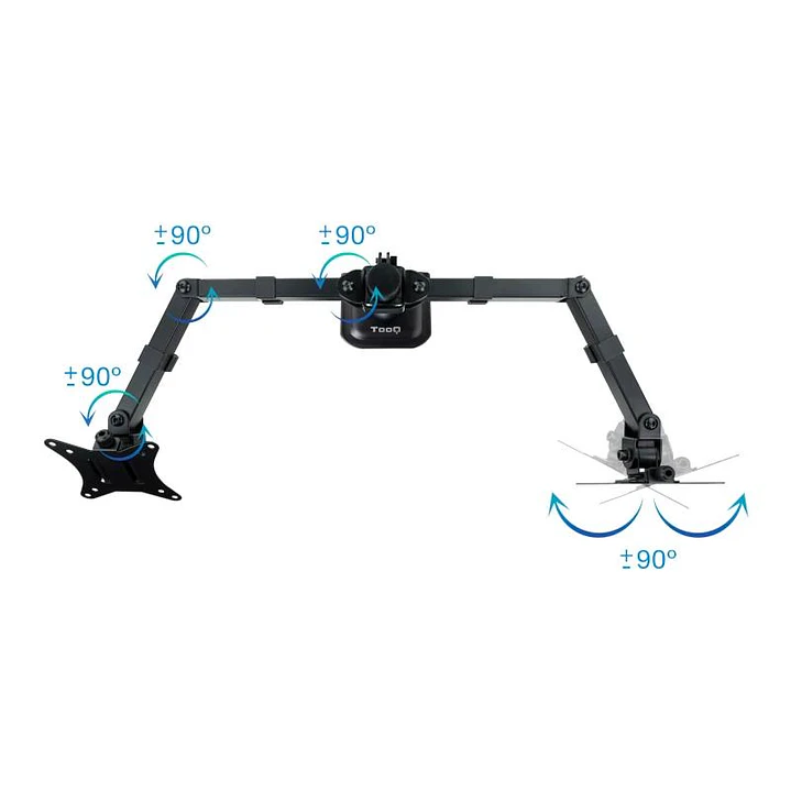 Tooq Soporte mesa DB1802TN-B 2 brazos 17-27