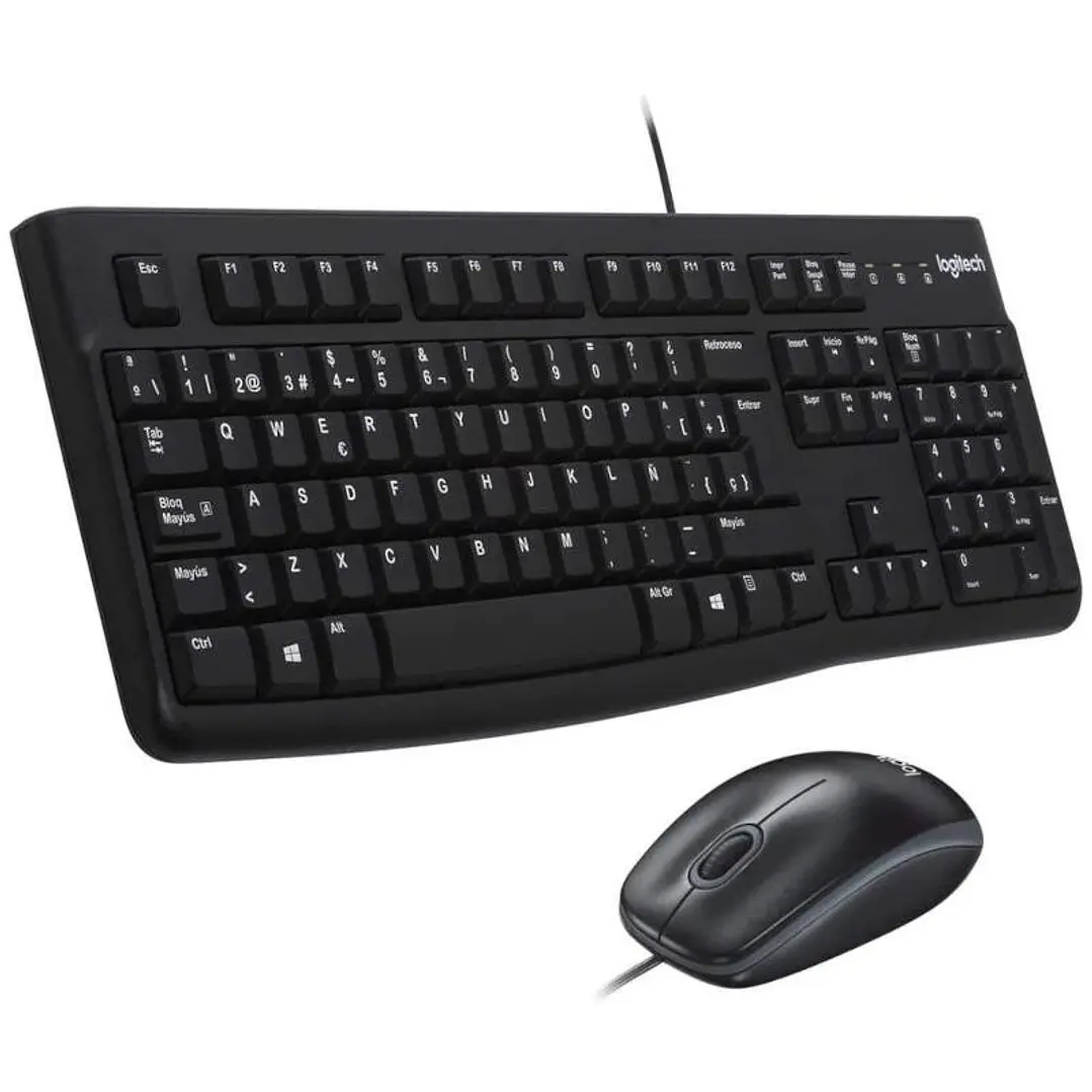 Logitech MK120 Teclado + Ratón óptico 1000dpi USB 1