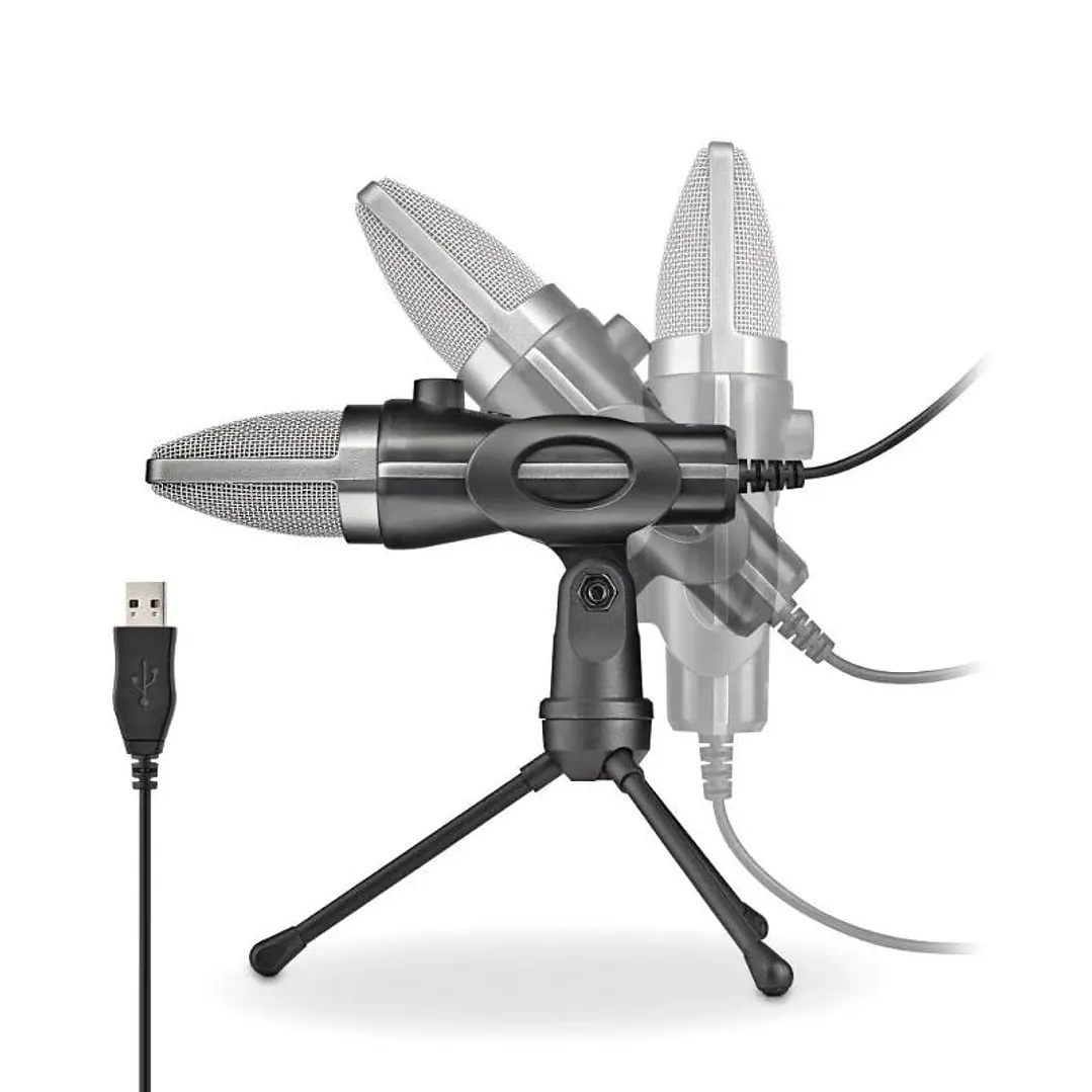 NGS Micrófono PC Usb con soporte tripode 3
