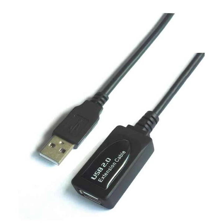 Aisens Cable Extension USB 2.0 Prolongador con Amplificador - Tipo A Macho a Tipo A Hembra - 15m - Color Negro 1