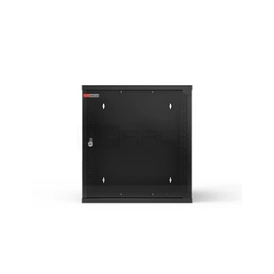 WP RWA-06606-B Armario Mural 6U - Puerta de Cristal - Cerradura de Seguridad - 540x600x310mm - Color Negro