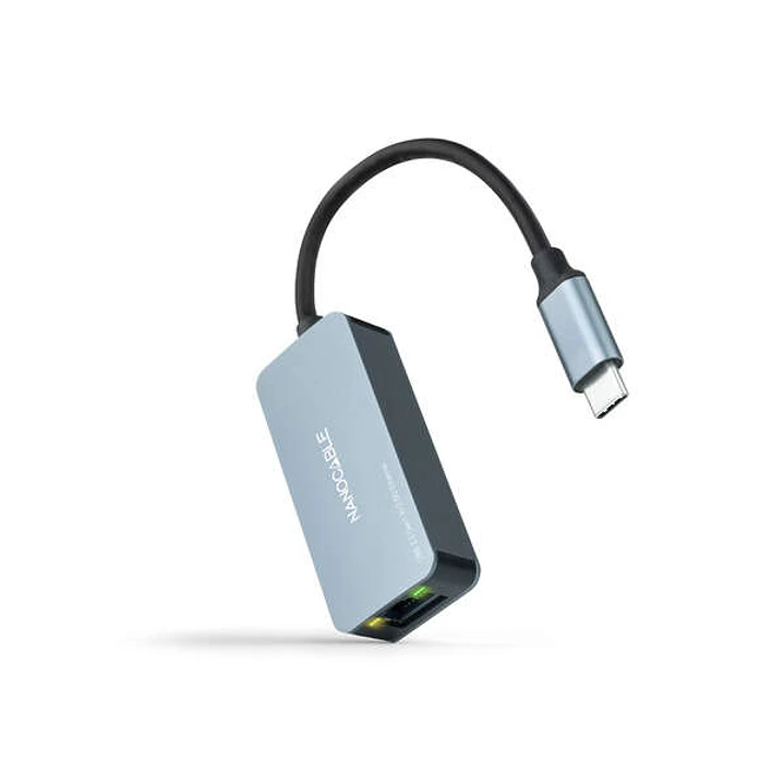 Nanocable Conversor USB-C 3.2 GEN1 Ethernet 2.5G 15cm - Color Gris 1