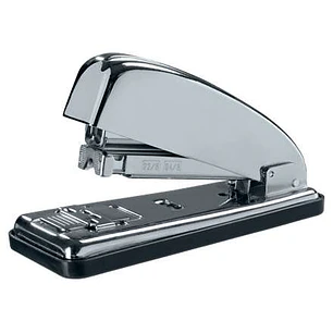Petrus 230C Grapadora Metalica Retro - Hasta 30 Hojas - Grapado Cerrado, Abierto y Clavado - Color Cromado