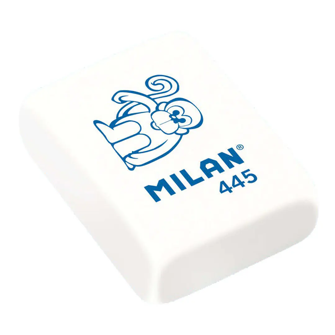Milan 445 Goma de Borrar Rectangular - Miga de Pan - Caucho Sintetico - Dibujos Infantiles - Colores Surtidos 1