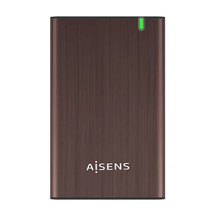 Aisens Caja Externa 2.5? para Discos Duros 9.5mm SATA I, II y III a USB 3.0/USB 3.1 GEN1 - Color Marrón
