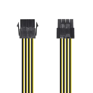 Aisens Cable Alimentacion - 8 Pin/H-4+4 Pin/M - 30cm - Color Negro