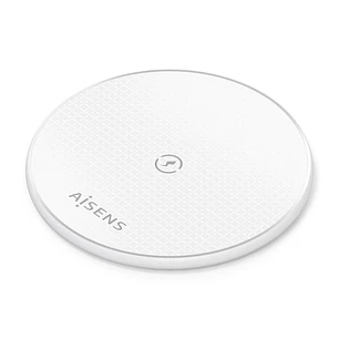 Aisens Cargador Inalambrico 15W - USB-C - Protocolo Qi - Proteccion Contra Sobretension, Sobretemperatura y sobrecorriente - Color Blanco