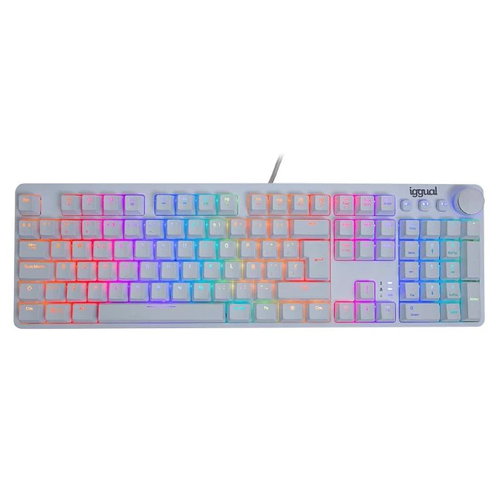 iggual Teclado gaming mecánico PEARL RGB blanco 1