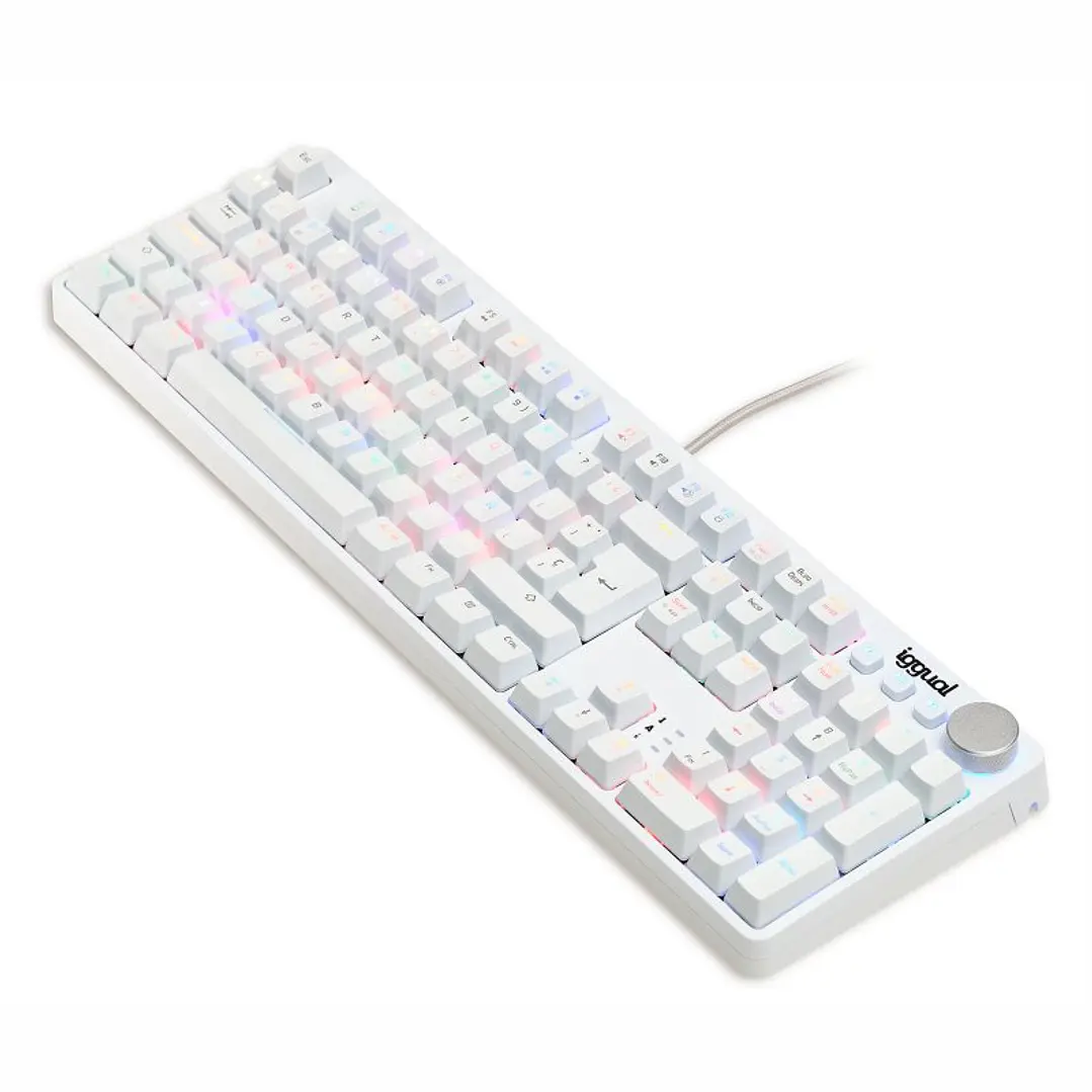 iggual Teclado gaming mecánico PEARL RGB blanco 4
