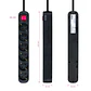 Nanocable Regleta 6 tomas con interruptor Negro - Miniatura 2