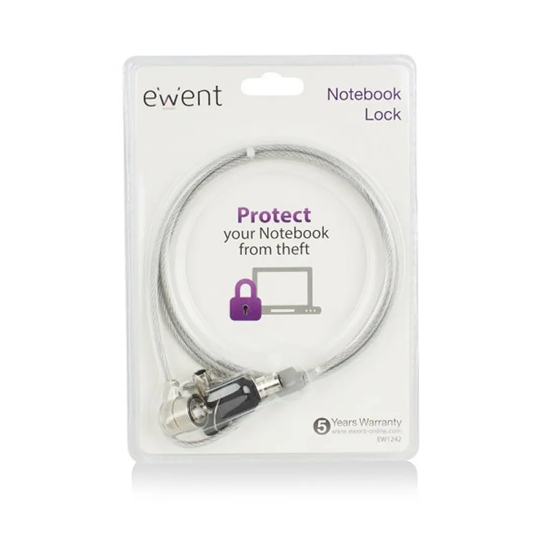 EWENT EW1242 Cable de Seguridad con llave 2