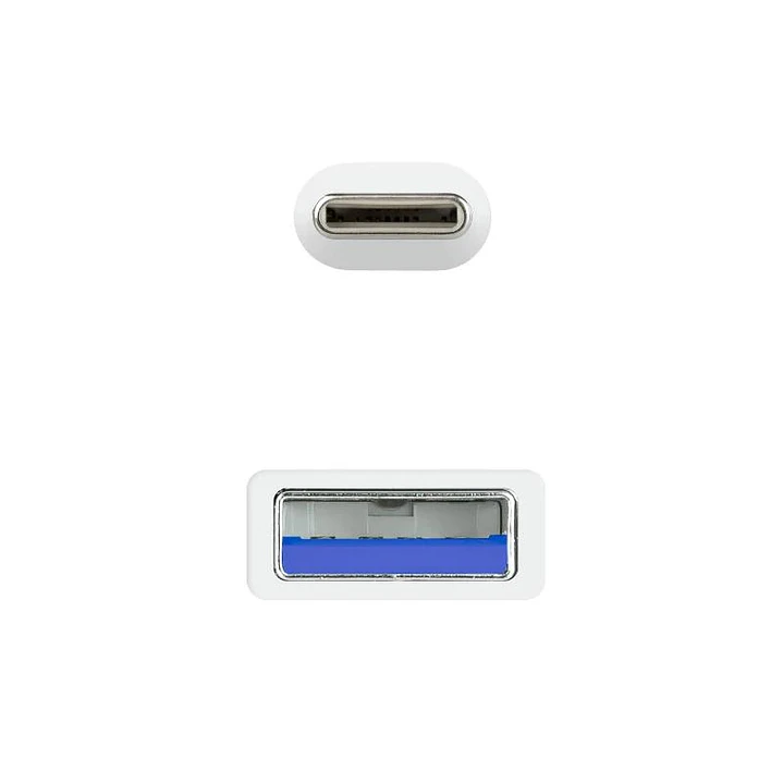 Nanocable Cable USB 3.1 Gen2 USB-C/A 0,5 M Blanco 3
