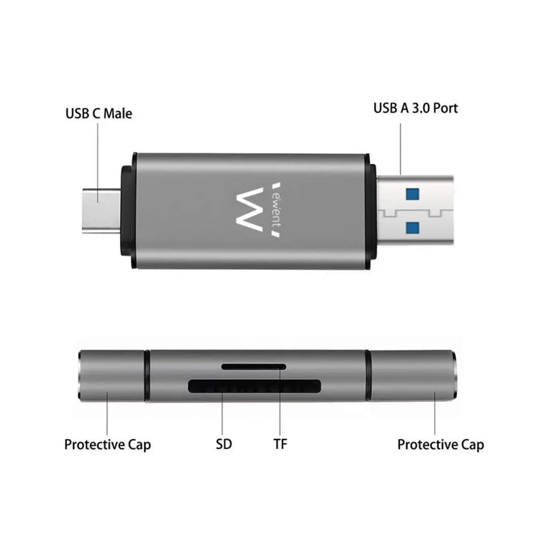 EWENT EW1075 USB3.1 Gen 1 Compact card reader All 2