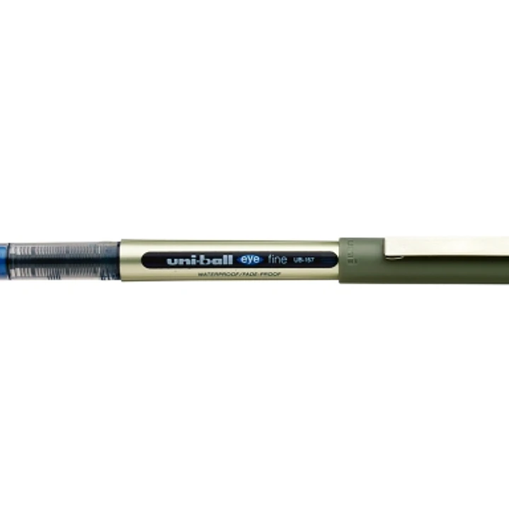 Uni-ball Eye Fine UB-157E Boligrafo de Tinta Liquida - Punta de Bola 0.7mm - Tinta Resistente al Agua y Luz - Sistema de Control de Tinta - Color Azul 1