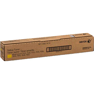 Xerox WorkCentre 7525/7535/7545/7830 Amarillo Cartucho de Toner Original - 006R01514