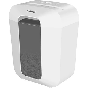 Fellowes LX50 Destructora de Papel Manual Corte en Particulas P-4 - Destruye hasta 9 Hojas a la Vez - Capacidad de la Papelera 17L - Color Blanco