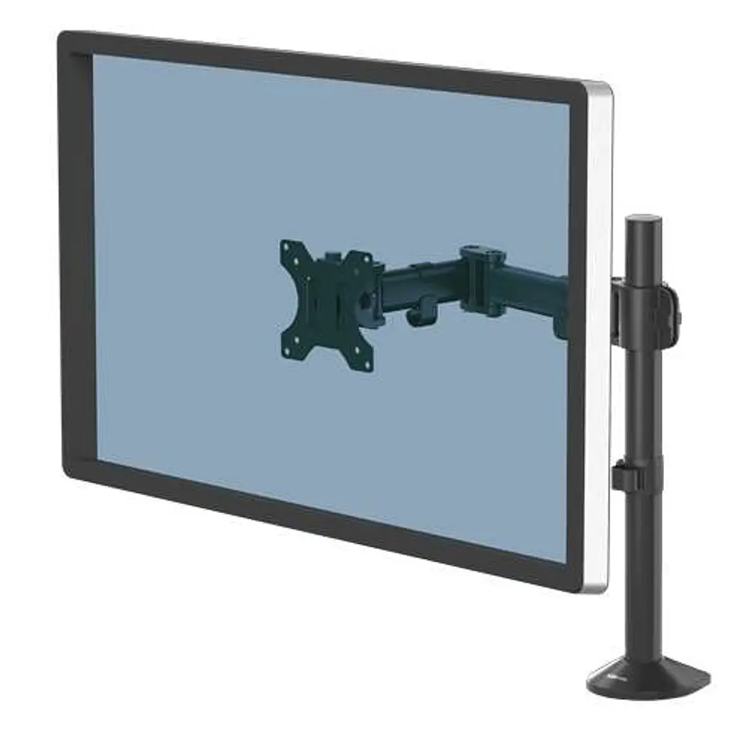 Fellowes Reflex Brazo para Monitor individual - Hasta 8kg - Ajustable en Altura y Profundidad - Sistema de Gestion de Cable - Color Negro 1