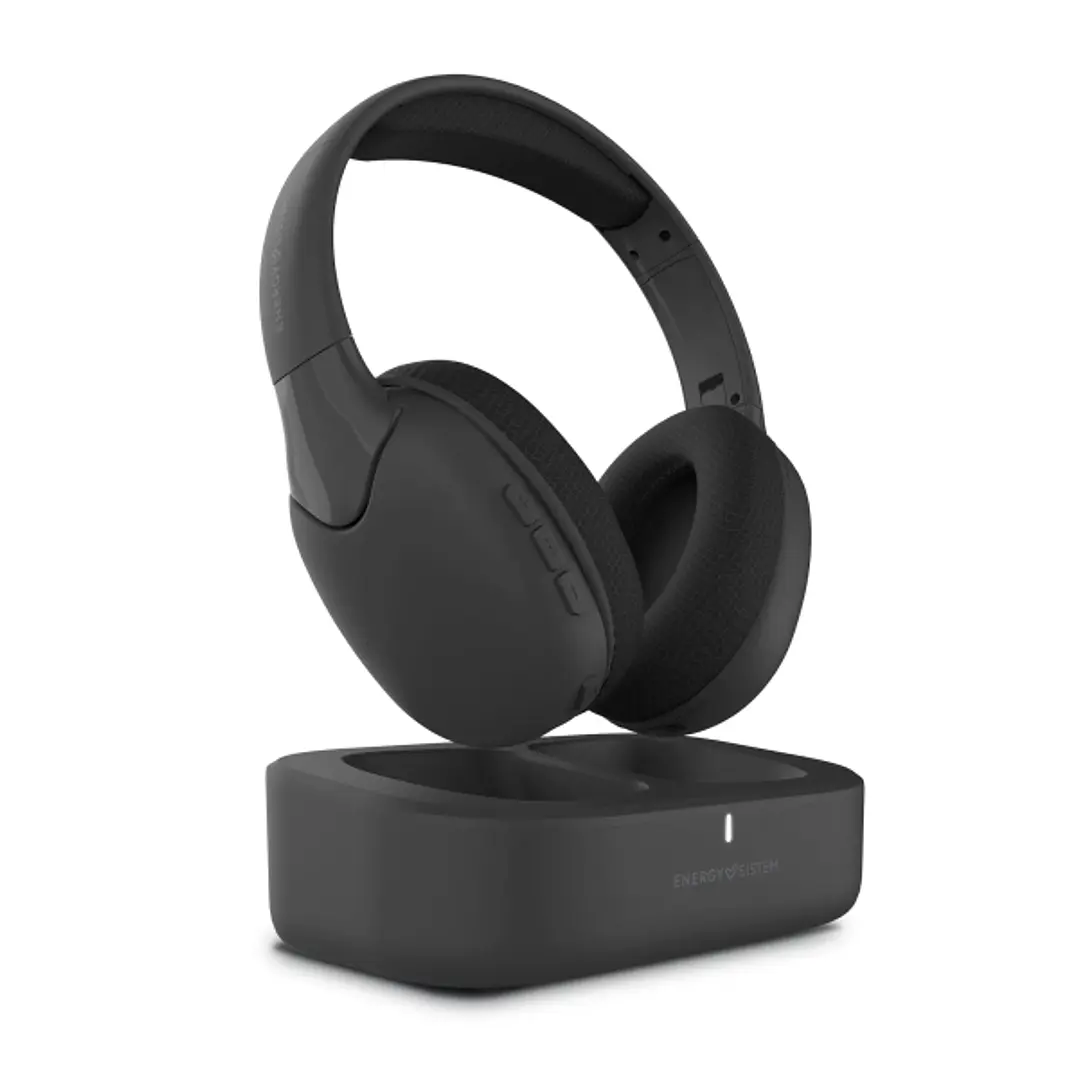 Energy Sistem SoundReel TV Auriculares Para TV - Conexion RF, Bluetooth, Optico y Jack - Hasta 18h de Bateria - Compatible Con Todos los TV - Color Ne 1