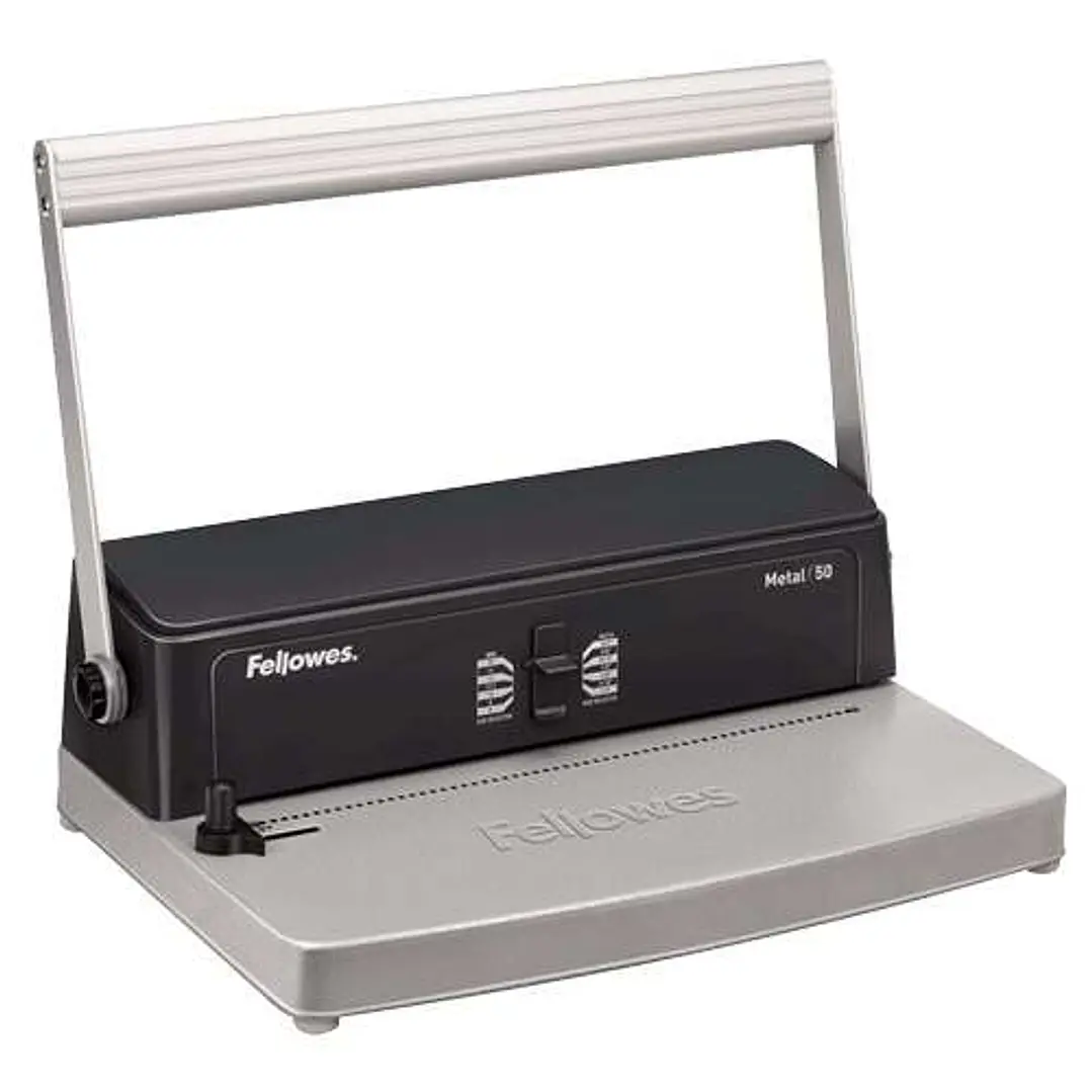 Fellowes Metal 50 Encuadernadora Manual A4 de Espiral Metalico - Perfora hasta 12 Hojas - Encuaderna hasta 450 Hojas 1