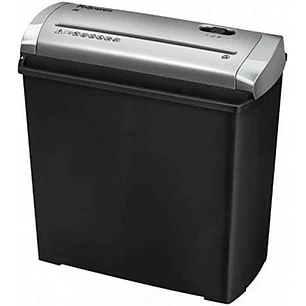 Fellowes Trito 2S Destructora de Papel Manual Corte en Tiras - Destruye hasta 5 Hojas a la Vez - Capacidad de la Papelera 11L - Color Negro/Plata