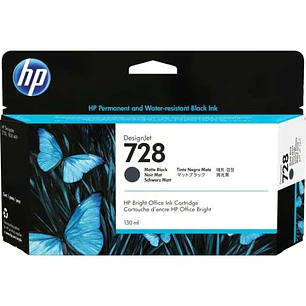 HP 728 Negro Mate Cartucho de Tinta Original - 3WX25A