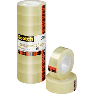 Scotch Pack de 8 Cintas Adhesivas - 19mm x 33m - Color Transparente