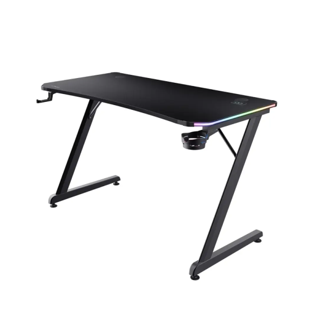 Trust Mesa Gaming GXT 709 - Luz RGB - Portavasos y Gancho para Auriculares 1