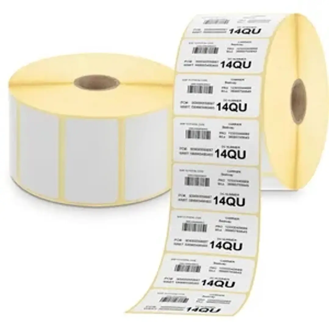 Zebra Z-Perform 1000T Pack de 12 Rollos de Etiquetas Originales Perforadas 38x25 mm - 2580 Unidades por rollo - 880003-025D 1