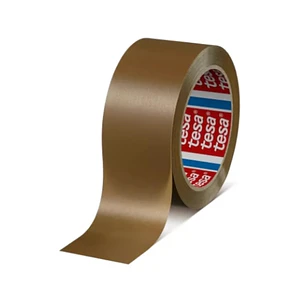 Tesa 4100 Precinto de Embalar Resistente 50mm x 66 Metros - PVC Rugoso - Adhesivo Potente - Color Marron