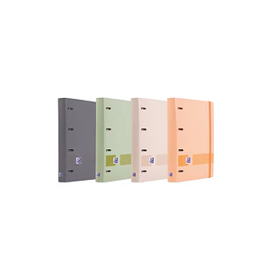 Oxford Europeanbinder Boreal A4+ Carpeta Resistente - Tapa de Plastico Polifoam Suave - Lomo de 45mm - Anillas 4Dx35mm - Incluye Recambio Dots - 5 Col