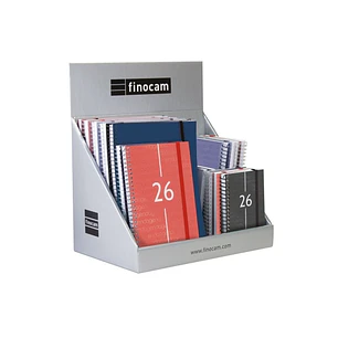 Finocam Pack de 25 Agendas Surtidas en Catalan - Anual 2026 - Semana Vista - Color Surtidos