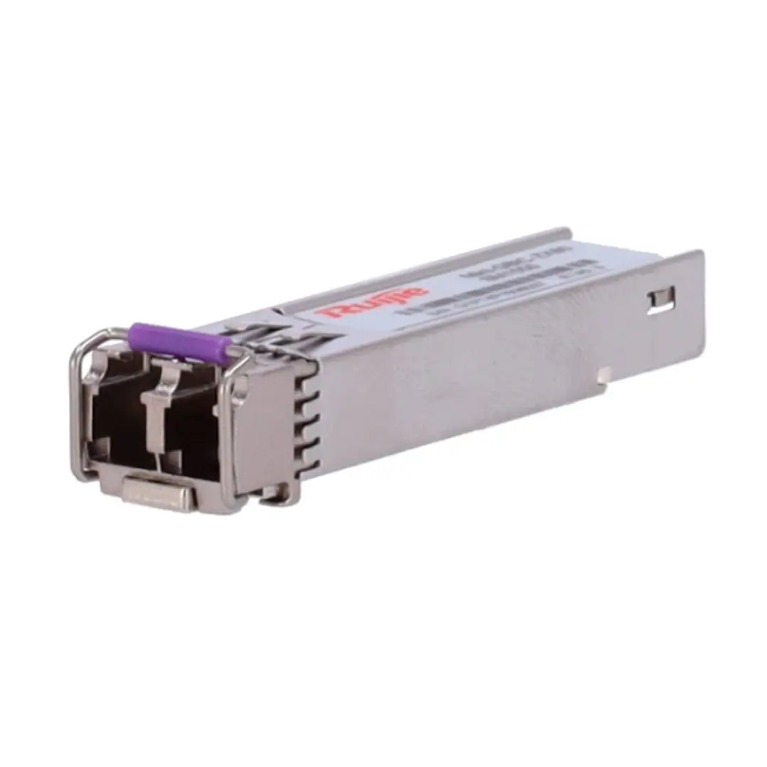 Ruijie MINI-GBIC-ZX80-SM1550 Modulo Transceptor SFP - 1000Base-ZX - Fibra Optica hasta 80km - Longitud de Onda de 1550nm - Color Acero 1
