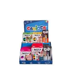 Carioca Mask Up Expositor con 32 Packs de Maquillaje para Fiestas Surtidos