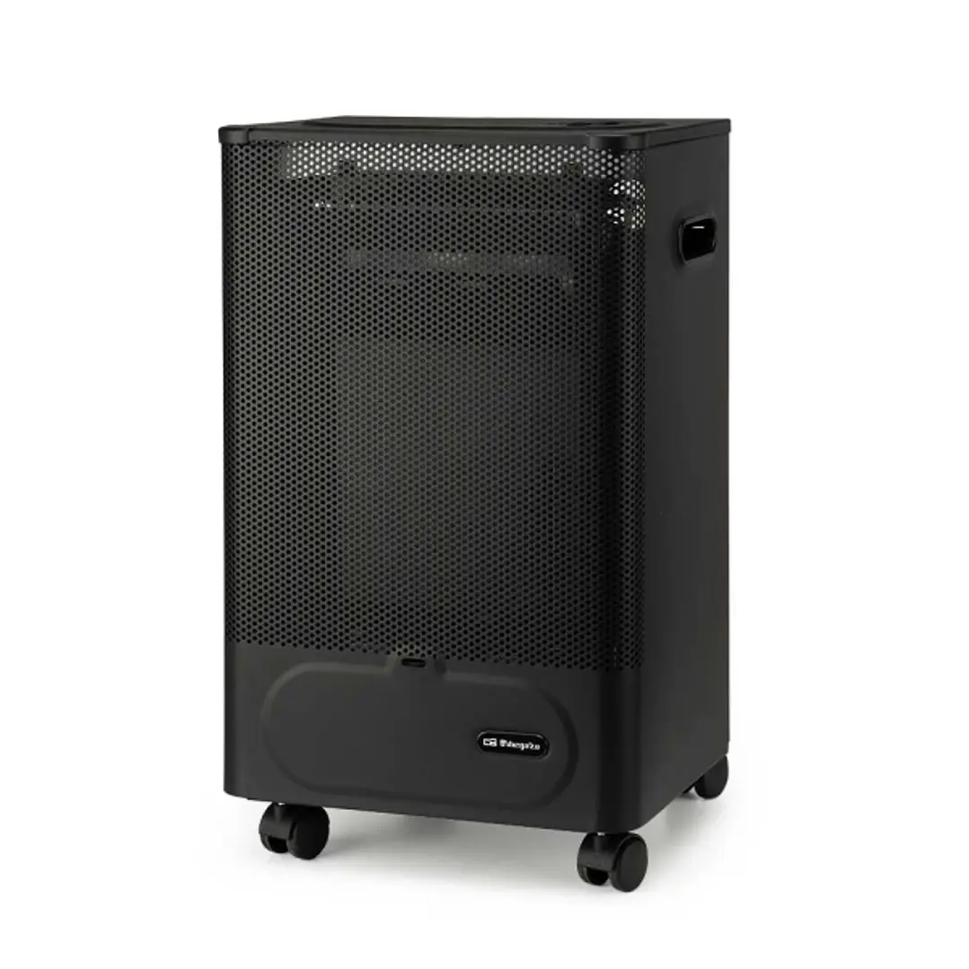 Orbegozo HBF 50 Estufa a Gas Compacta de Llama Azul - Potencia Calorifica de 2000W - Triple Sistema de Seguridad - Clase Energetica B - Ruedas y Asas  1