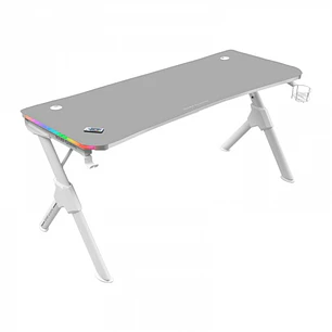 Mars Gaming MGD140RGB Mesa Gaming - Iluminacion 3D ARGB - Espacio Extragrande - Estructura de Acero - Alfombrilla Nanotextil - Montaje Facil - Gestion