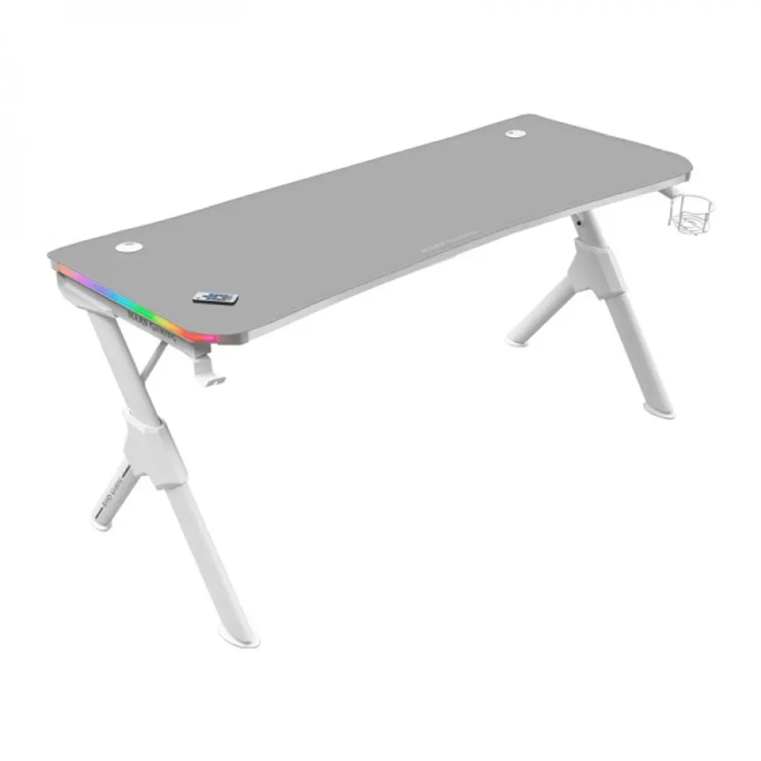 Mars Gaming MGD140RGB Mesa Gaming - Iluminacion 3D ARGB - Espacio Extragrande - Estructura de Acero - Alfombrilla Nanotextil - Montaje Facil - Gestion 1