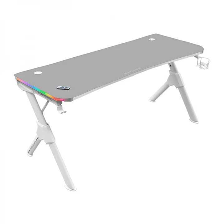 Mars Gaming MGD140RGB Mesa Gaming - Iluminacion 3D ARGB - Espacio Extragrande - Estructura de Acero - Alfombrilla Nanotextil - Montaje Facil - Gestion 1