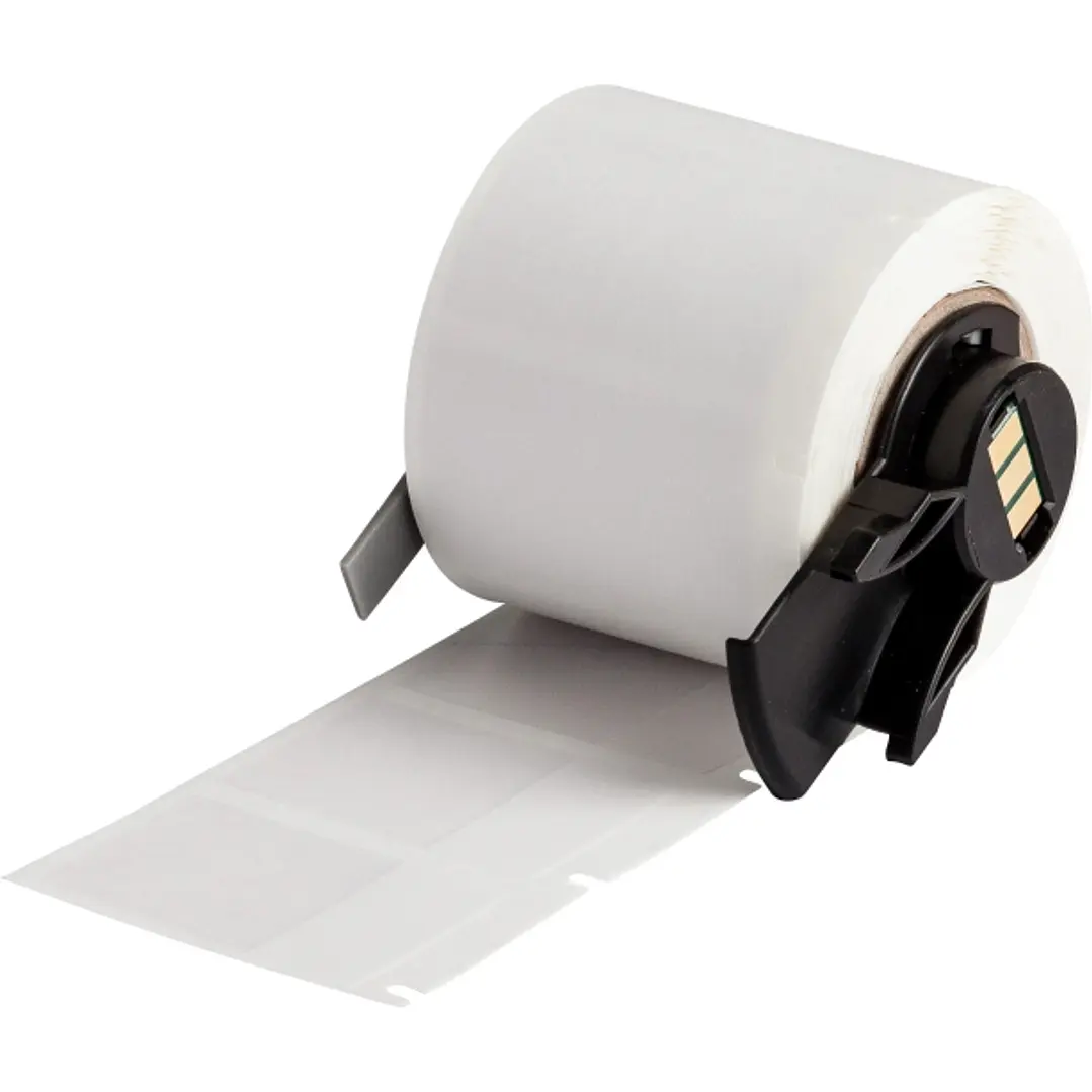 Brady M6-31-427 Cinta de 250 Etiquetas Originales de Vinilo Envolventes y Autolaminables - Texto Negro sobre Fondo Blanco - Ancho 25.4mm x Alto 38.10m 1