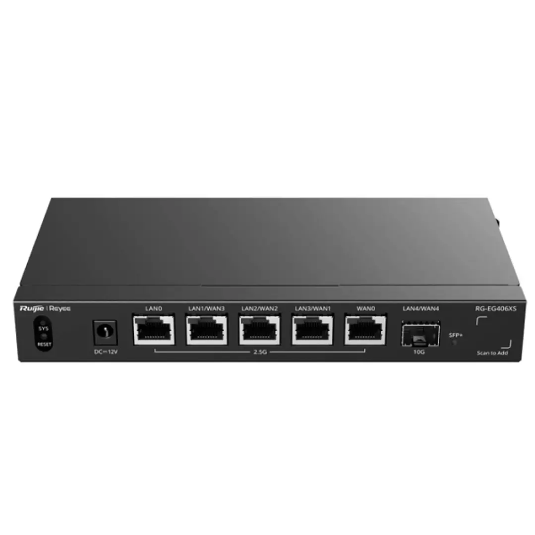 Ruijie RG-EG406XS Router Gestionado - 6 Puertos - 5x Ethernet 2.5Gbps - SFP+ - Gestion en la Nube - Color Negro 1