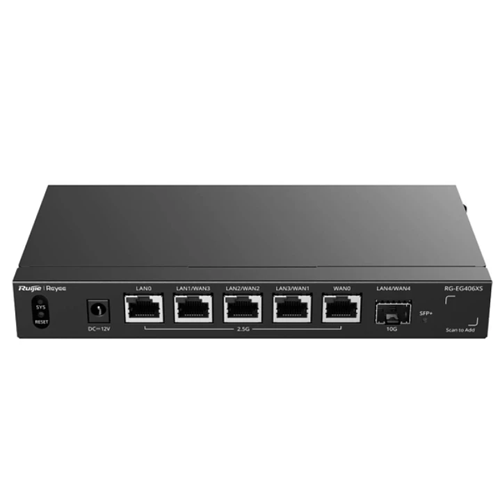 Ruijie RG-EG406XS Router Gestionado - 6 Puertos - 5x Ethernet 2.5Gbps - SFP+ - Gestion en la Nube - Color Negro 1