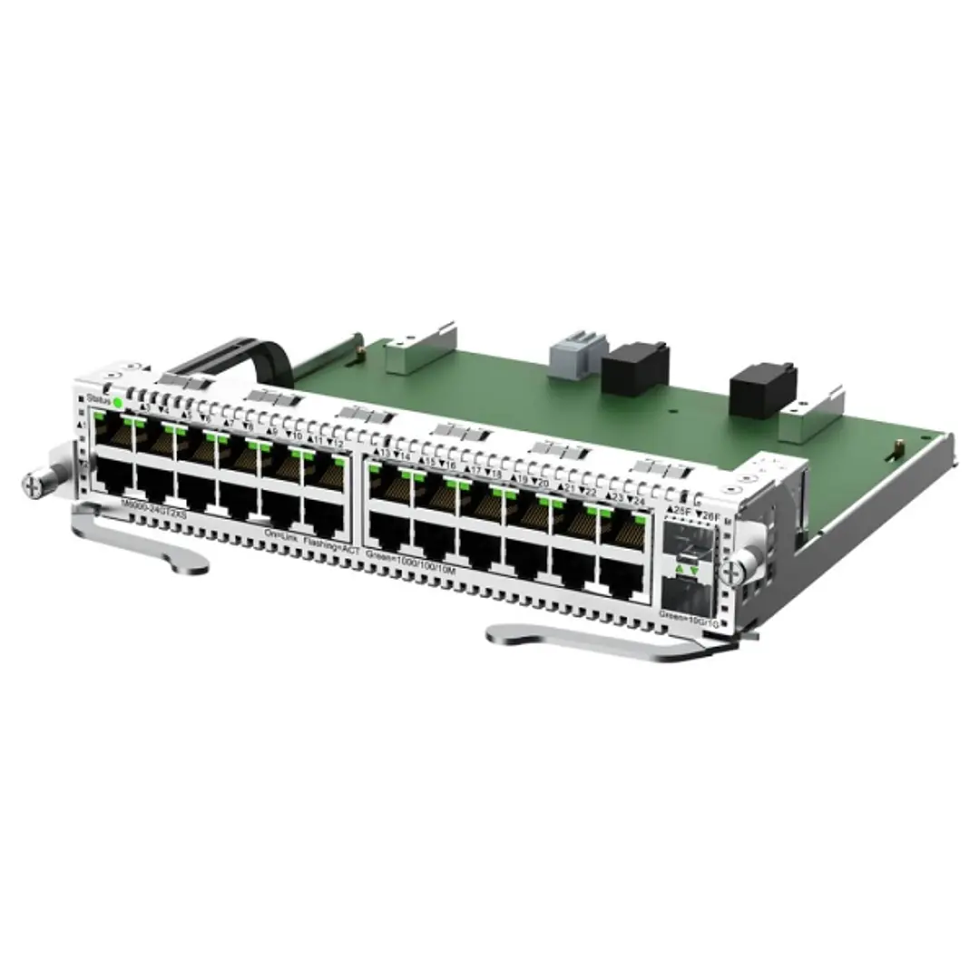 Ruijie M6000-24GT2XS Tarjeta Switch de Expansion Mixta para Chasis - 24 Puertos Ethernet hasta 1Gbps - 2x SFP+ hasta 10Gbps - Color Acero 1