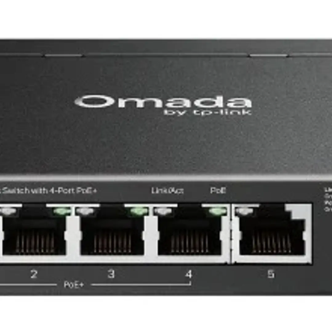 TP-Link Omada SG2206MP Switch 5 Puertos - Capa 2 - 4xRJ45 PoE+ 1Gbps - 1xRJ45 1Gbps - Soporta QOS - Conmutacion hasta 12Gbps - Carcasa Metalica - Colo 1