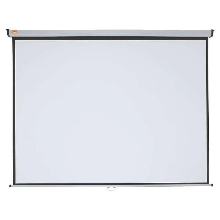 Nobo Pantalla Proyeccion Pared 2000x1513mm Blanca Mate 4:3 - Montaje en Pared o Techo - Carcasa Protectora - Alta Calidad de Proyeccion - Color Blanco 1