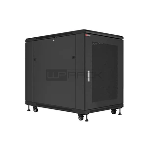 WP RSB-15608-B Armario de Suelo para Redes 15U - Puerta de Acero Perforada - Cerradura de Seguridad - 600x800x825mm - Color Negro