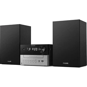 Philips Microcadena CD 20W - Bluetooth 5.4 - USB - Jack 3.5mm - Radio FM - Pantalla LED - Mando a Distancia - Alcance 30m - 2 Altavoces de 3