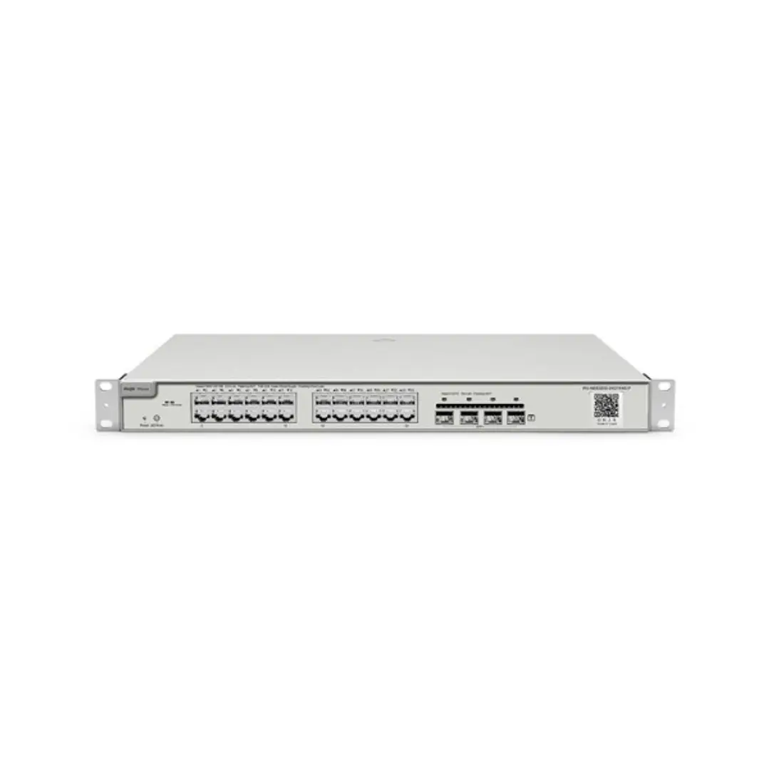 Ruijie RG-NBS3200-24GT4XS Switch Gestionado en Capa 2 - Montaje en Rack 1U - 24 Puertos Ethernet hasta 1Gbps - 4x SFP+ hasta 10Gbps - Color Acero 1