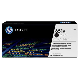 HP CE340A Negro Cartucho de Toner Original - 651A