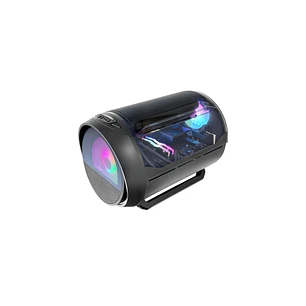Mars Gaming MC-CYLON Minitorre Ultracompacta - Ventilador Frontal RGB Chroma de 200mm - Ventilador Trasero de 120mm - Soporte MicroATX/Mini-ITX - 3 Ra